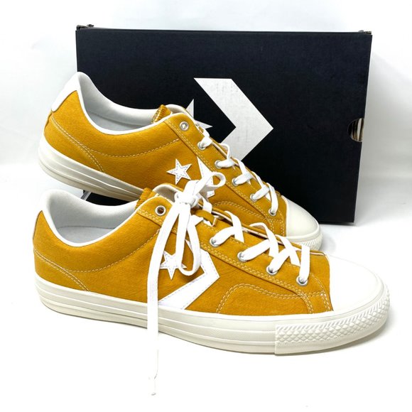 CONVERSE Men's Size 161568C STAR PLAYER OX Turmeric Gold Canvas Low Sneakers - Picture 9 of 11